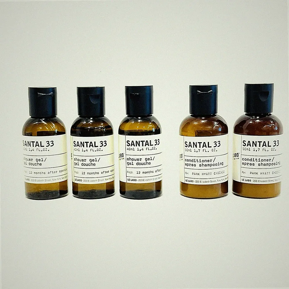 5X Le Labo Santal 33 Travel Minis Set, 1.7 Oz, Conditioner (2) & Shower Gel (3)