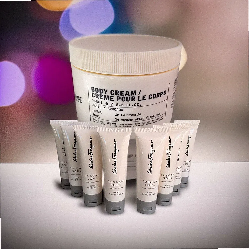 Le Labo Basil Avocado Body Cream + 10 Tuscan Soul Travel Sz Hair Conditioners