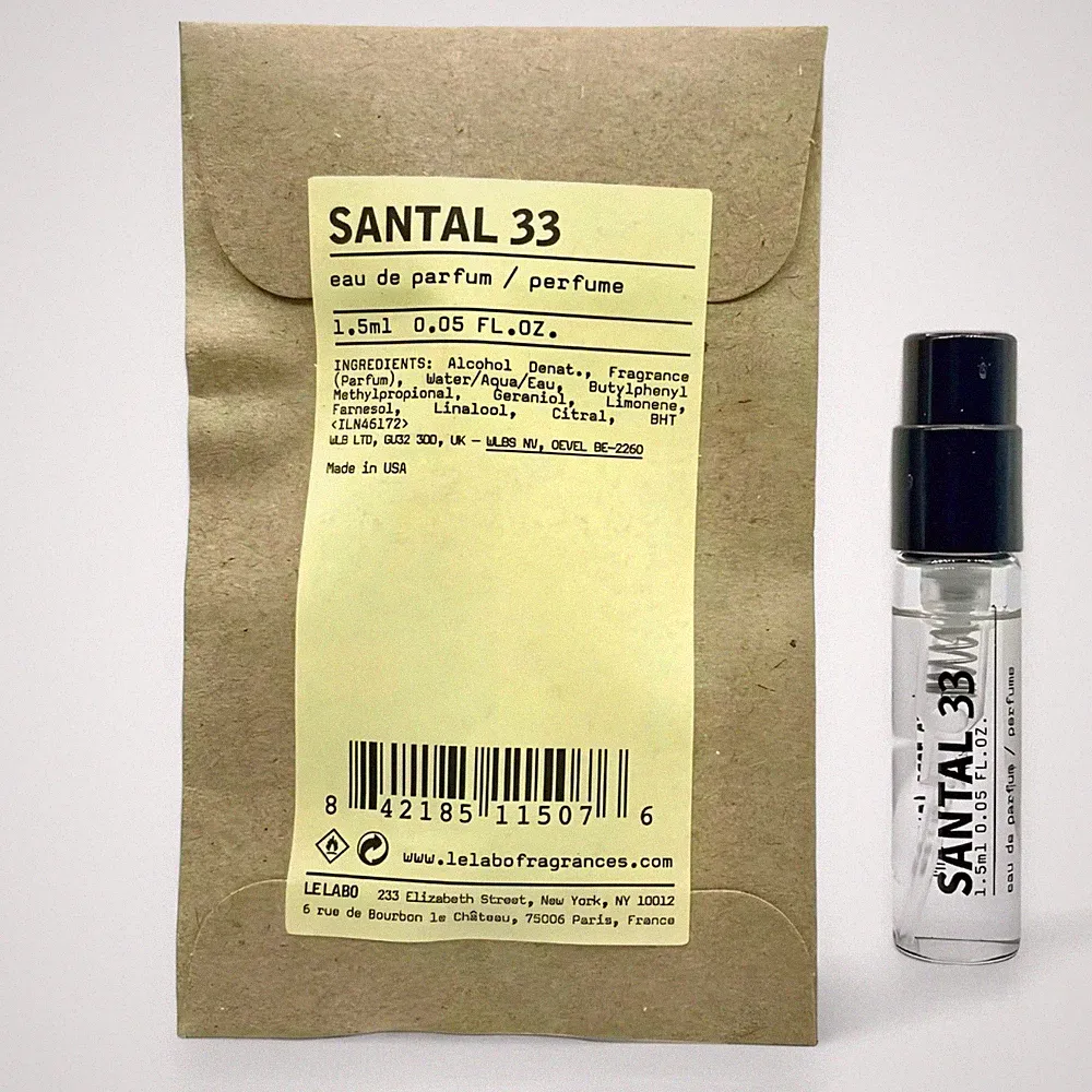 LE LABO SANTAL 33 EAU DE PARFUM SAMPLE SIZE SPRAY 1.5ML/0.05OZ🌿