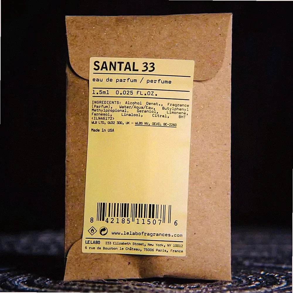 LE LABO SANTAL 33 EAU DE PARFUM SAMPLE TRAVEL SPRAY 1.5ML/.05OZ - 100% AUTHENTIC