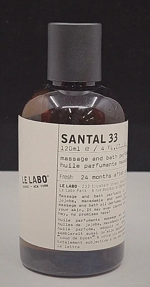 Le Labo Santal 33 Massage And Bath Perfuming oil 4 oz NEW OB
